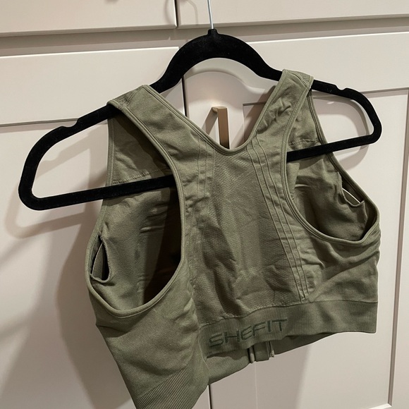 SHEFIT Green Lounge Sports Bra - Picture 2 of 3